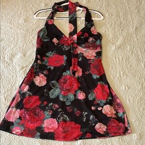 Floral Halter Neck short Dress size Small